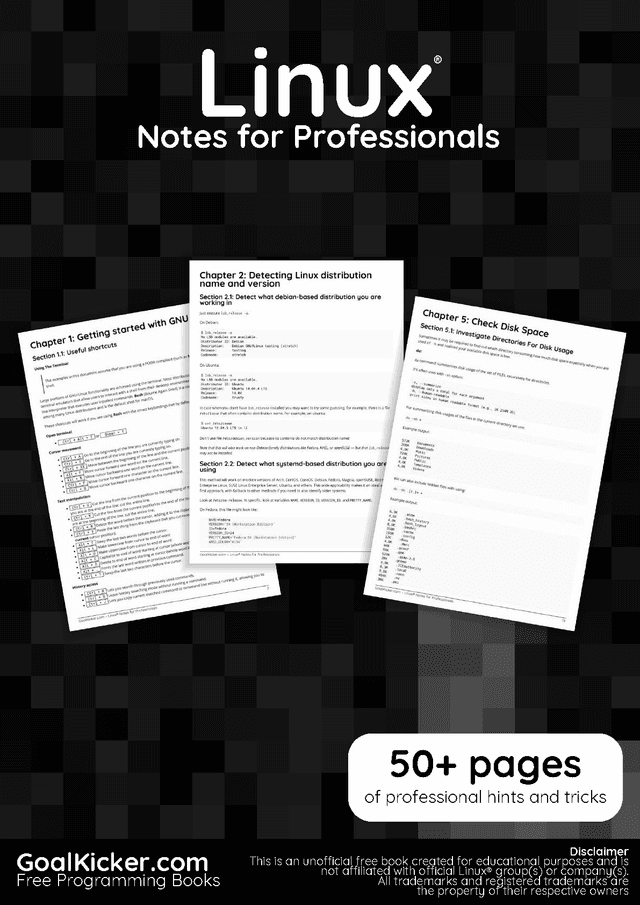 Linux Notes For Professionals book cover
