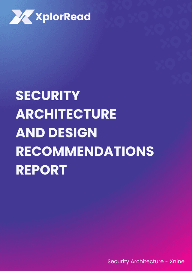 Security Architecture and Design Report book cover